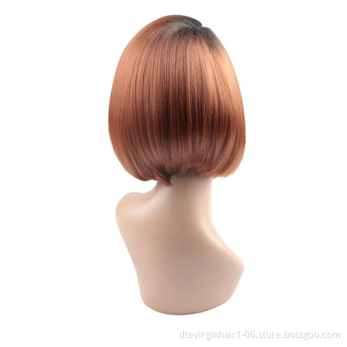 2021 High Temperature Fiber Silky Ladies Synthetic Wig Synthetic Bob Lace Front Wig Heat Resistant Synthetic Hair Wigs